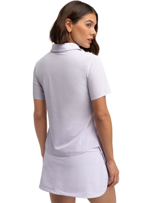Polo de golf technique manches courtes femme golf femme sawgrass lilac - Kiabi