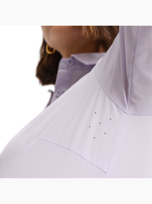 Polo de golf technique manches courtes femme golf femme sawgrass lilac - Kiabi