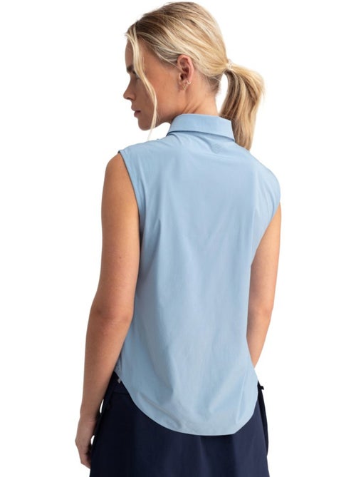 Polo de golf technique sans manches femme golf femme llorea - Kiabi
