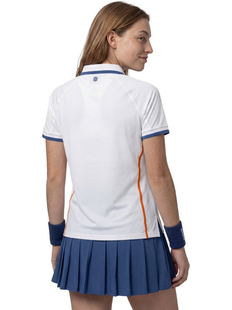 Polo de tennis demi-zip femme tennis femme player-w Blanc - Kiabi