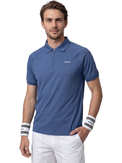 Polo de tennis demi-zip homme tennis homme player navy - Kiabi