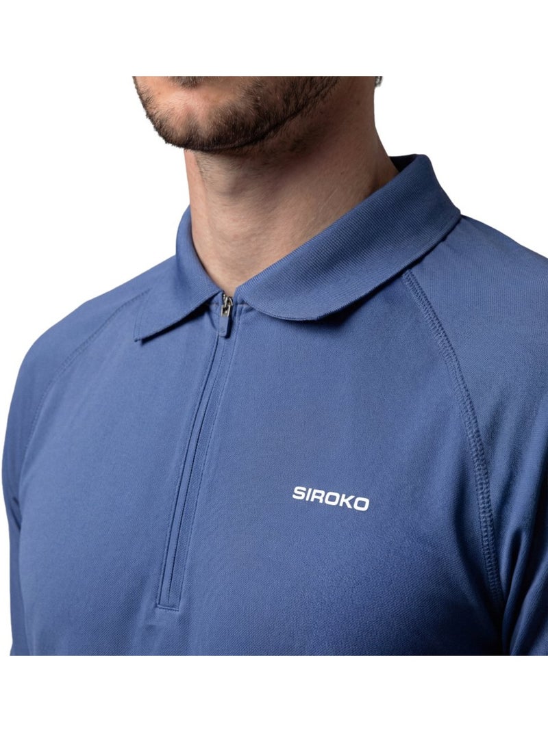 Polo de tennis demi-zip homme tennis homme player navy Bleu - Kiabi