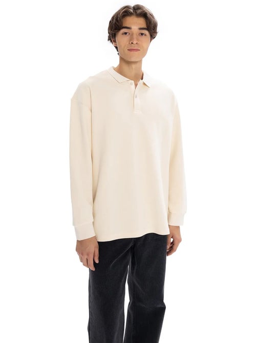 Polo détail boutonné giesto - Kiabi