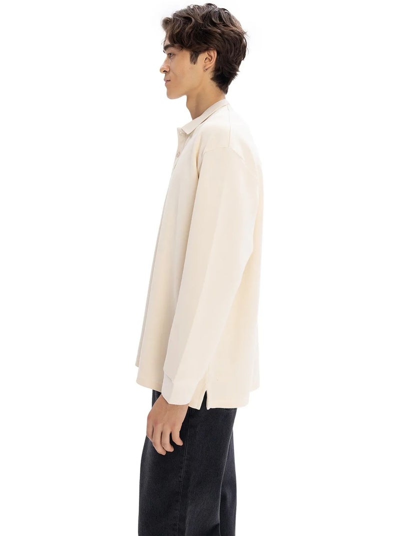Polo détail boutonné giesto Beige argile - Kiabi