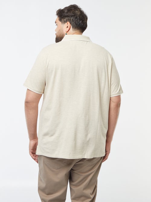 Polo en coton à contrastes - Kiabi