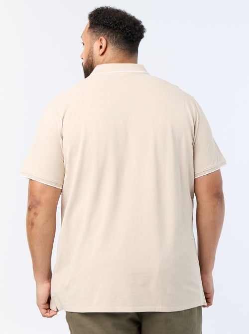 Polo en coton à contrastes - Kiabi