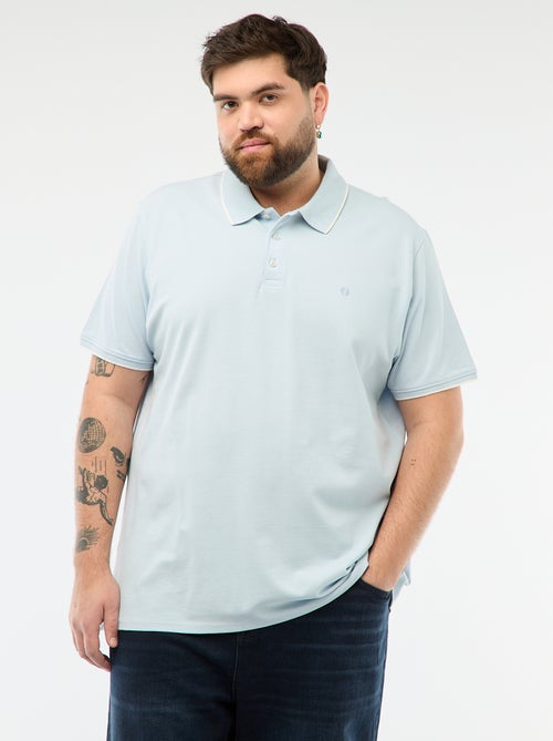 Polo en coton à contrastes - Kiabi