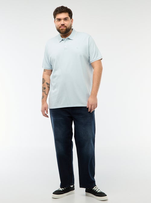 Polo en coton à contrastes - Kiabi