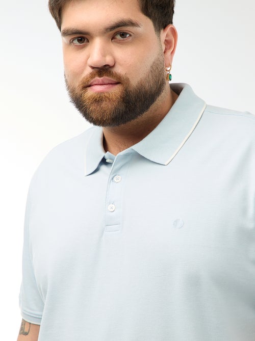 Polo en coton à contrastes - Kiabi