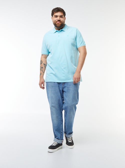 Polo en coton à contrastes - Kiabi