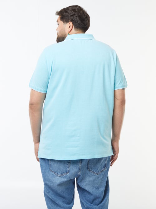 Polo en coton à contrastes - Kiabi