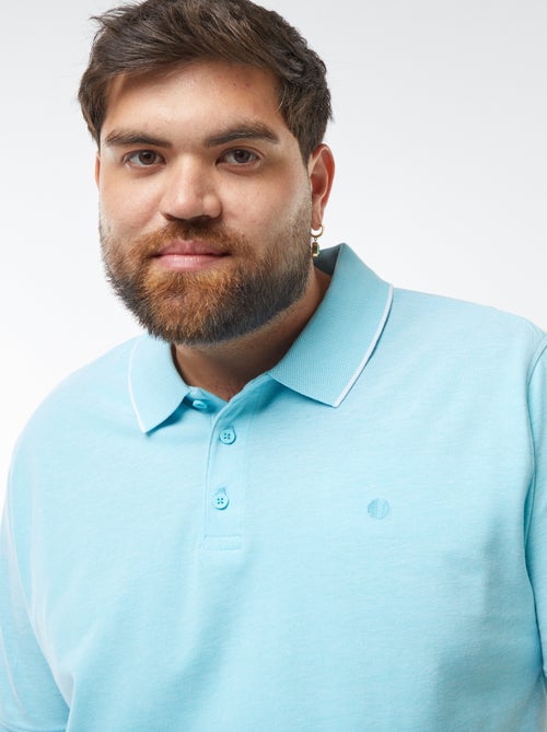 Polo en coton à contrastes - Kiabi