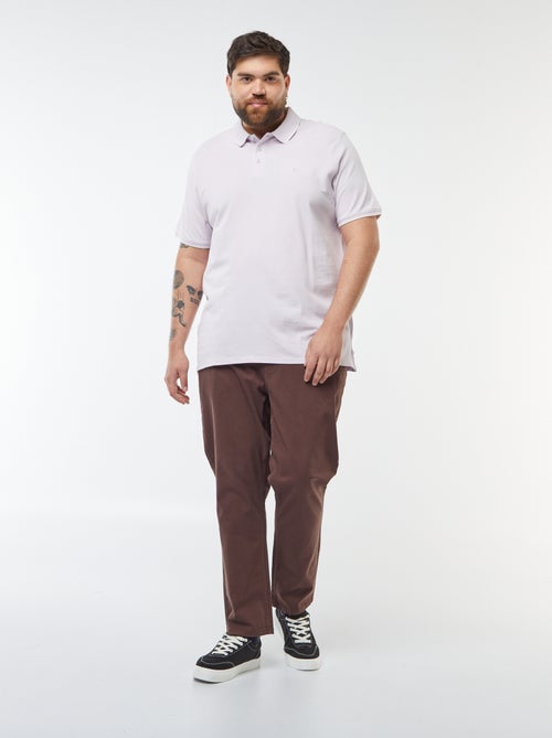 Polo en coton à contrastes - Kiabi