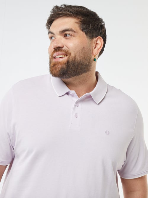 Polo en coton à contrastes - Kiabi