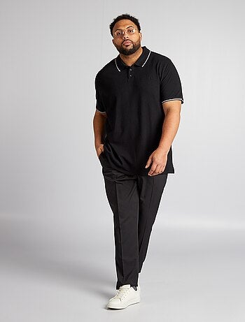 Polo en coton à contrastes