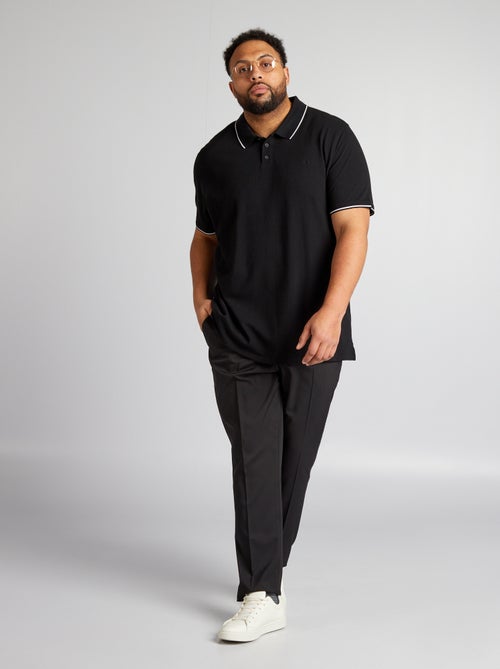 Polo en coton à contrastes - Kiabi