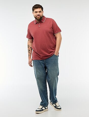 Polo en coton à contrastes