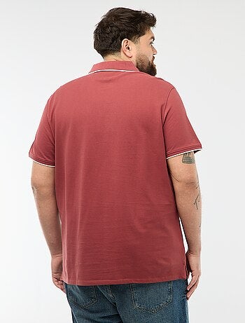 Polo en coton à contrastes