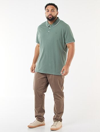 Polo en coton à contrastes