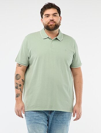 Polo en coton à contrastes