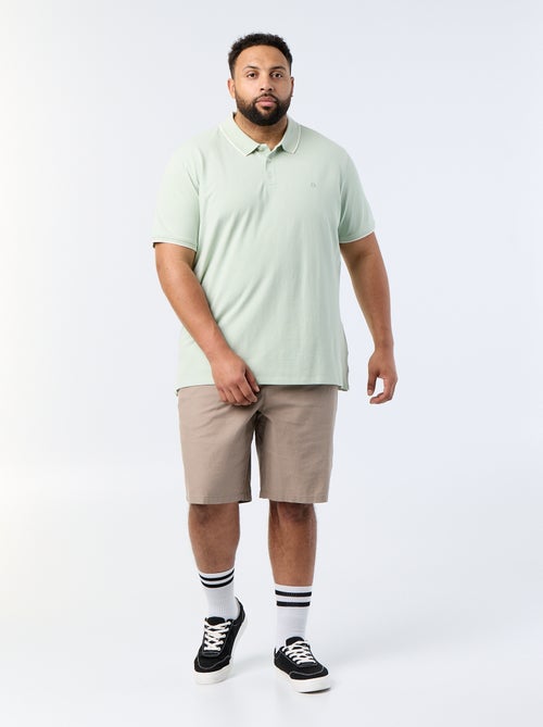Polo en coton à contrastes - Kiabi Polo en coton à contrastes - Kiabi