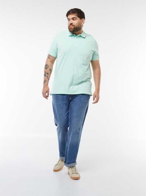 Polo en coton à contrastes - Kiabi