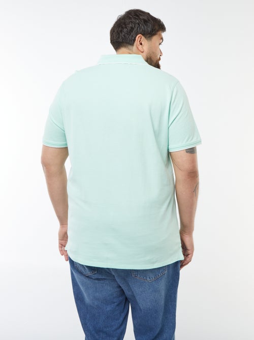 Polo en coton à contrastes - Kiabi