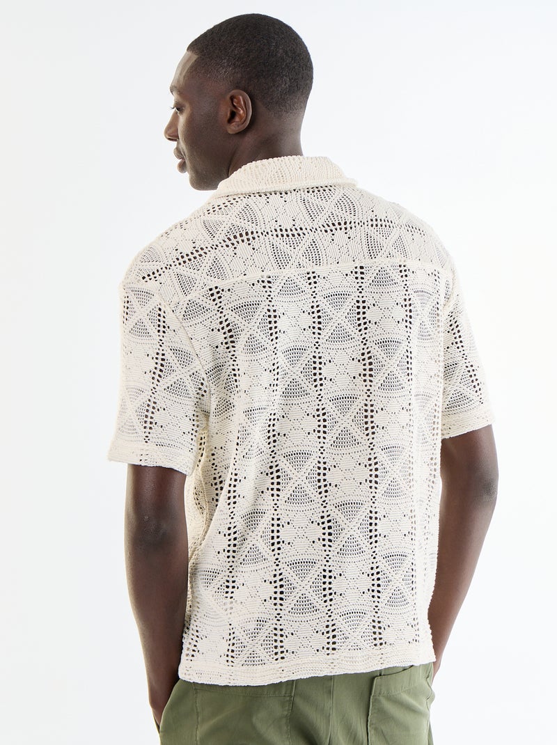 Polo en coton à manches courtes pour homme Blanc - Kiabi
