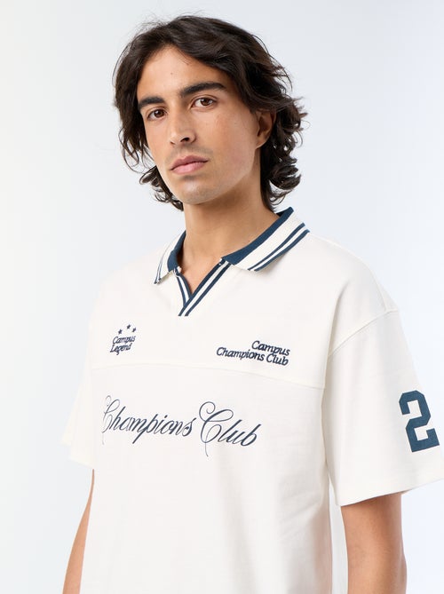 Polo en coton à manches courtes pour homme - Kiabi