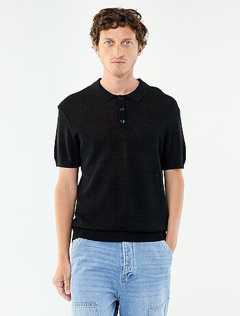 Polo en coton à manches courtes pour homme