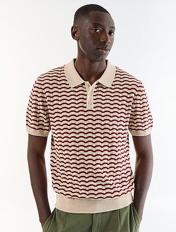 Polo en coton fantaisie pour homme