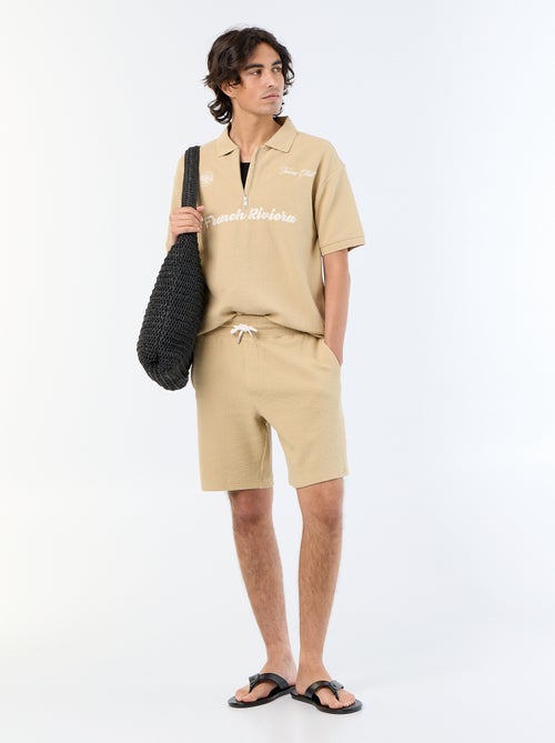 Polo en coton homme à manches courtes - Kiabi