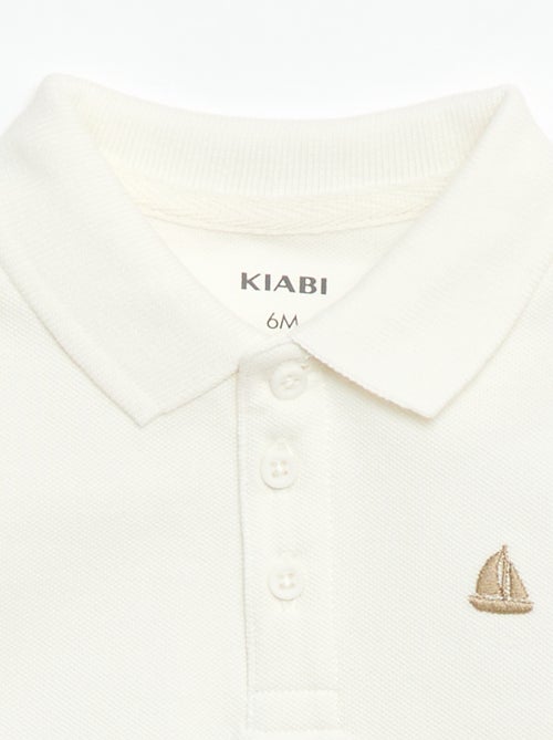 Polo en coton piqué à manches courtes - Kiabi