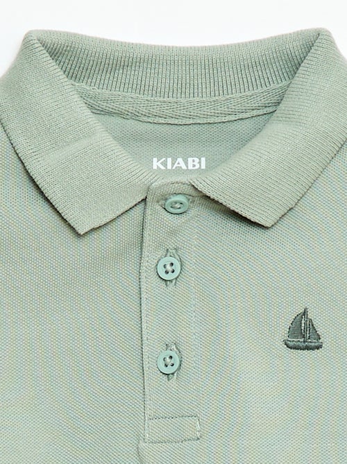 Polo en coton piqué à manches courtes - Kiabi
