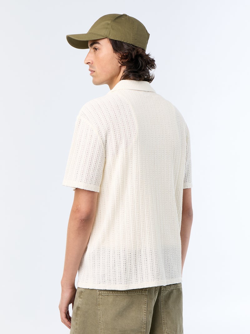Polo en coton pour homme à manches courtes Blanc - Kiabi