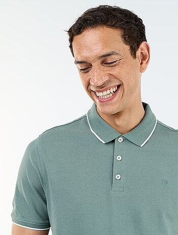 Polo en coton uni homme