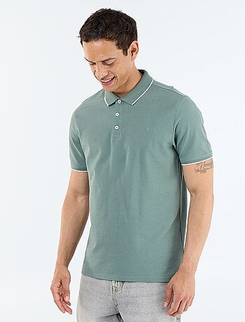 Polo en coton uni homme