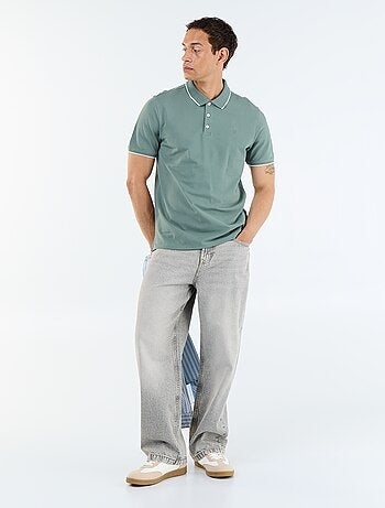 Polo en coton uni homme