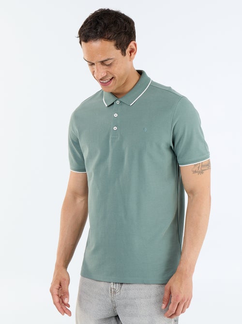 Polo en coton pour homme à manches courtes - Kiabi