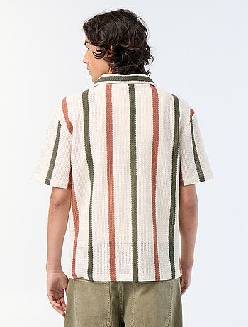 Polo en coton pour homme à motif fantaisie
