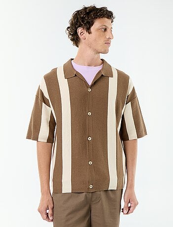 Polo en coton pour homme à motif fantaisie