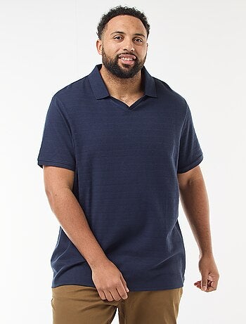 Polo en coton stretch à manches courtes