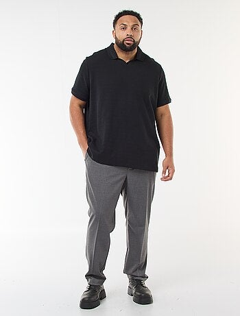 Polo en coton stretch à manches courtes