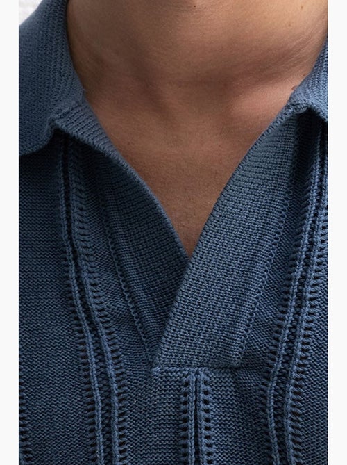 Polo en coton texturé giesto - Kiabi