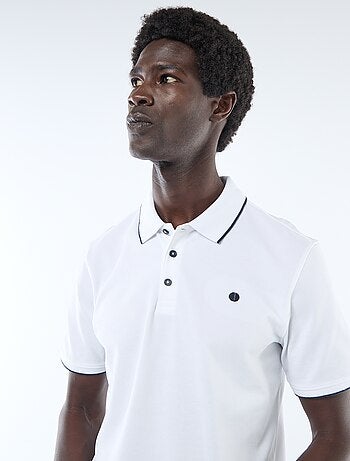 Polo en coton uni homme
