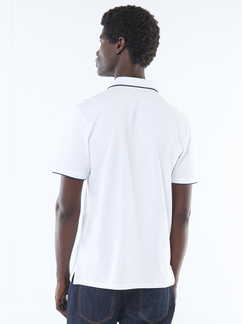 Polo en coton uni à manches courtes pour homme - Kiabi