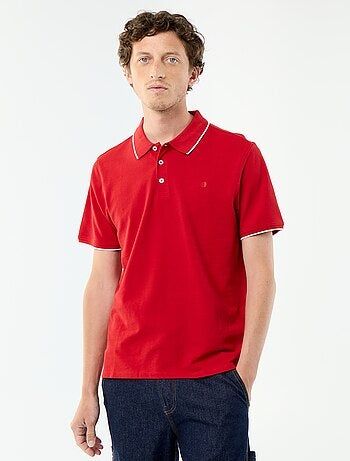 Polo en coton uni homme