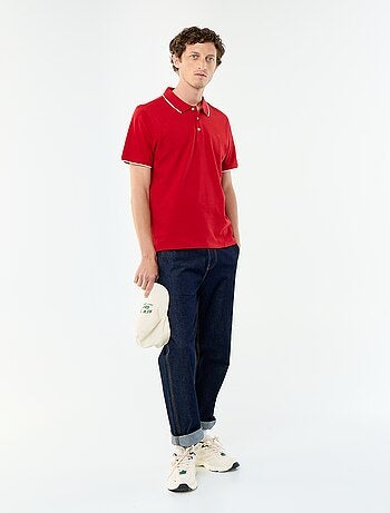Polo en coton uni homme