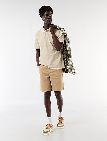 Polo en coton uni homme