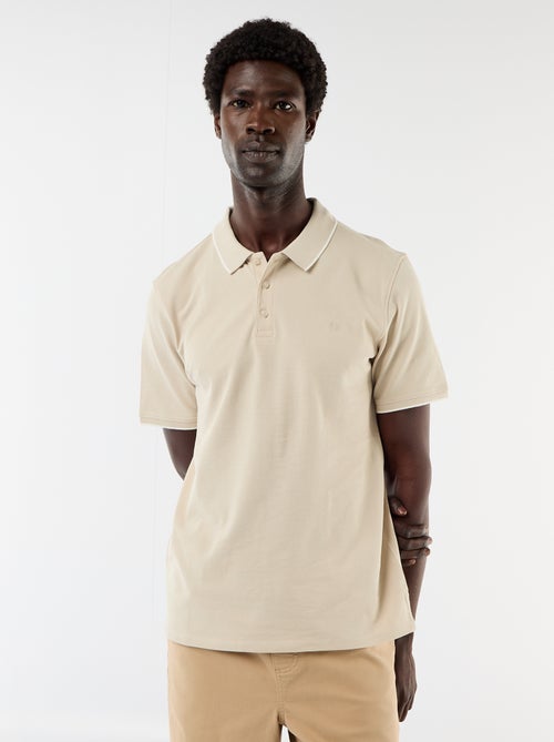 Polo en coton uni homme - Kiabi